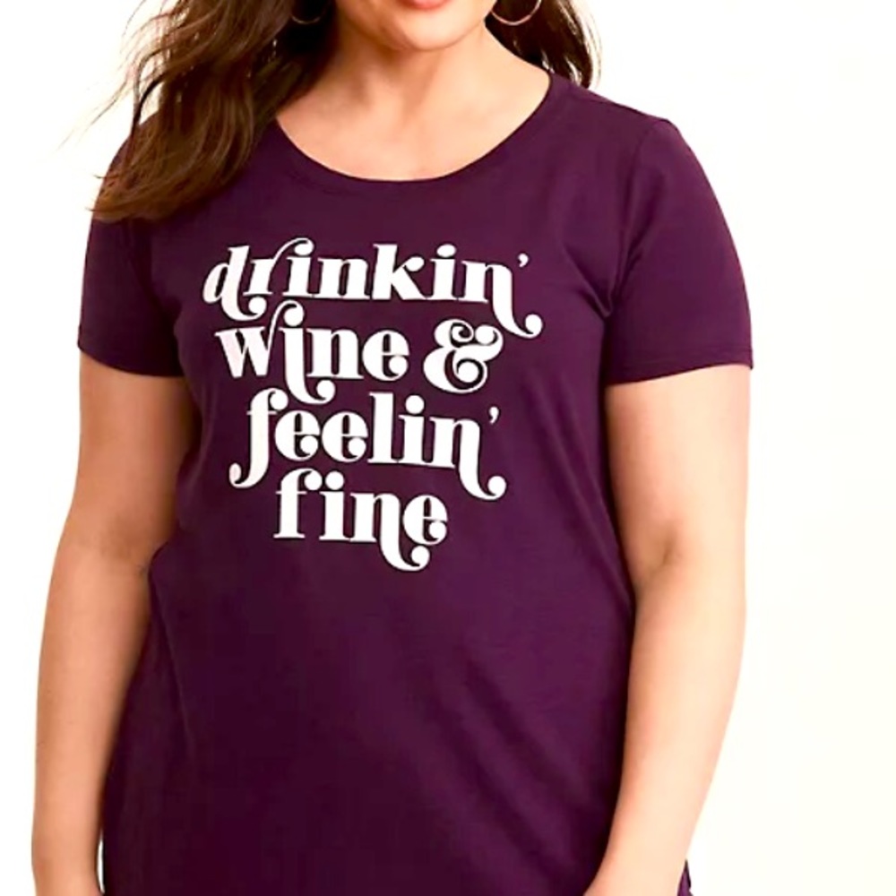 Purple torrid drinking wine tee